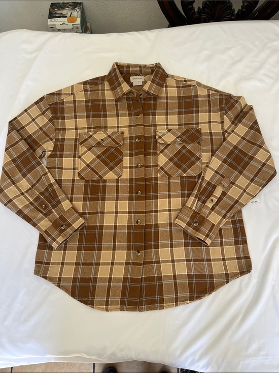 Brixton Dresses & Skirts - Brixton Brown, Cream & Tan Plaid Button-Down Shirt